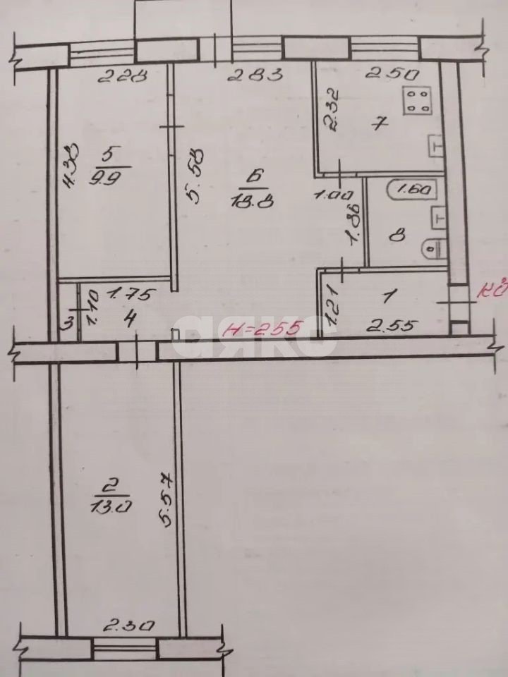Фото №20: 3-комнатная квартира 57&nbsp;м², 4/5&nbsp;эт. - Волгоград, Дзержинский, мкр. 119-й, пр-кт Маршала Жукова, 161