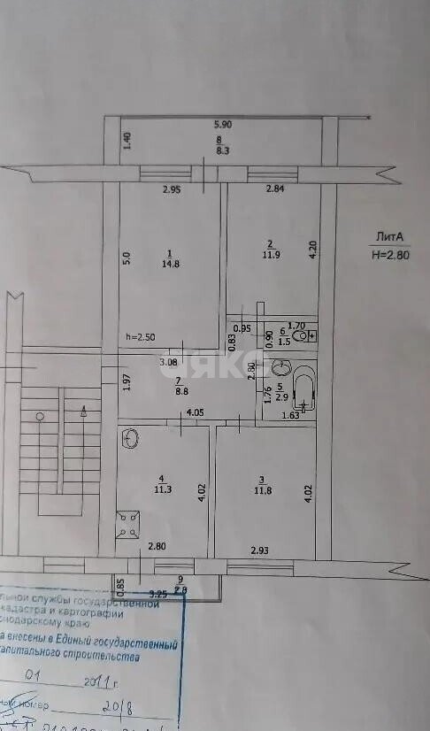 Фото №15: 3-комнатная квартира 63&nbsp;м², 3/5&nbsp;эт. - Туапсе, ул. Ленинградская, 12