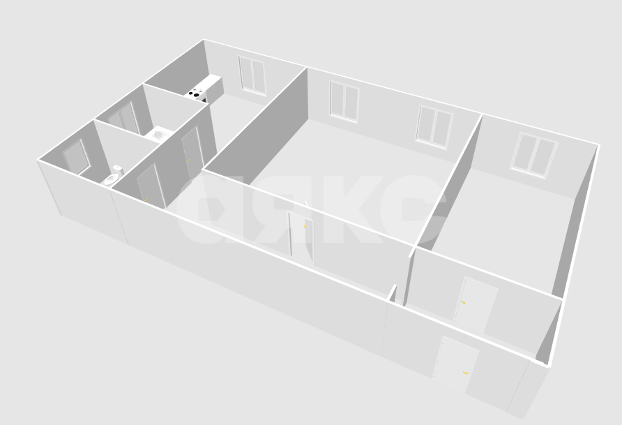 Фото №19: 2-комнатная квартира 63&nbsp;м², 2/2&nbsp;эт. - Воскресенск, мкр. Лопатинский, ул. Андреса, 14