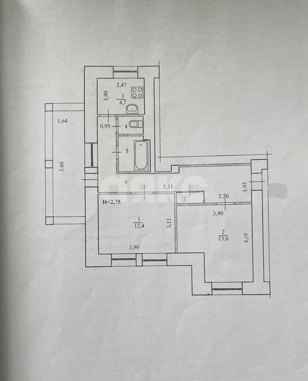 Фото №30: 2-комнатная квартира 52&nbsp;м², 1/5&nbsp;эт. - Волгоград, р. Краснооктябрьский, пр-кт имени В.И. Ленина, 141