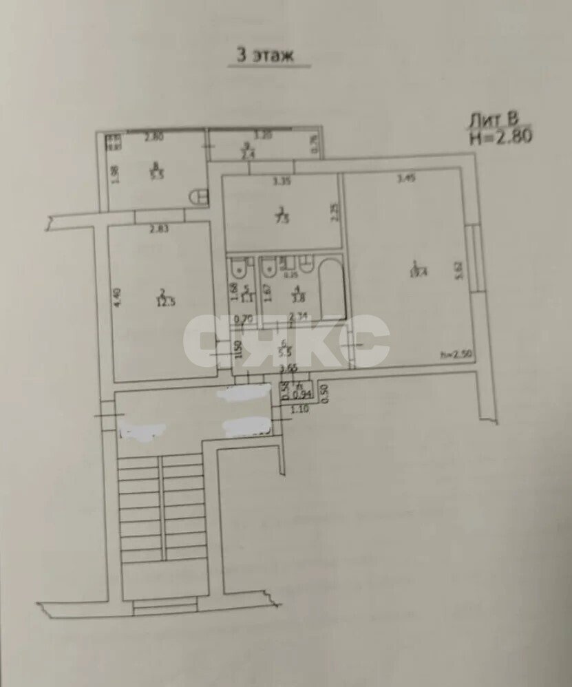 Фото №4: 2-комнатная квартира 50&nbsp;м², 3/5&nbsp;эт. - Ольгинка, мкр. 2-й, 1