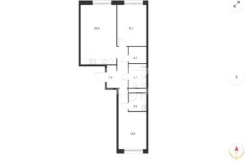 Фото №1: 2-комнатная квартира 69 м², 5/18 эт. - Москва Новомосковский административный округ