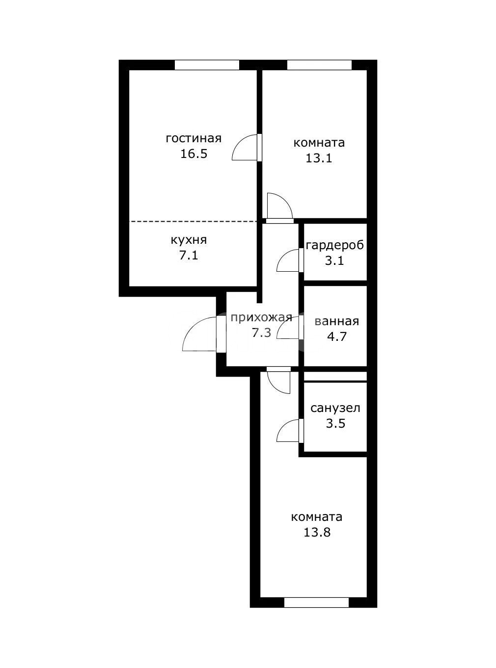 Фото №1: 3-комнатная квартира 69&nbsp;м², 5/18&nbsp;эт. - Москва Новомосковский административный округ