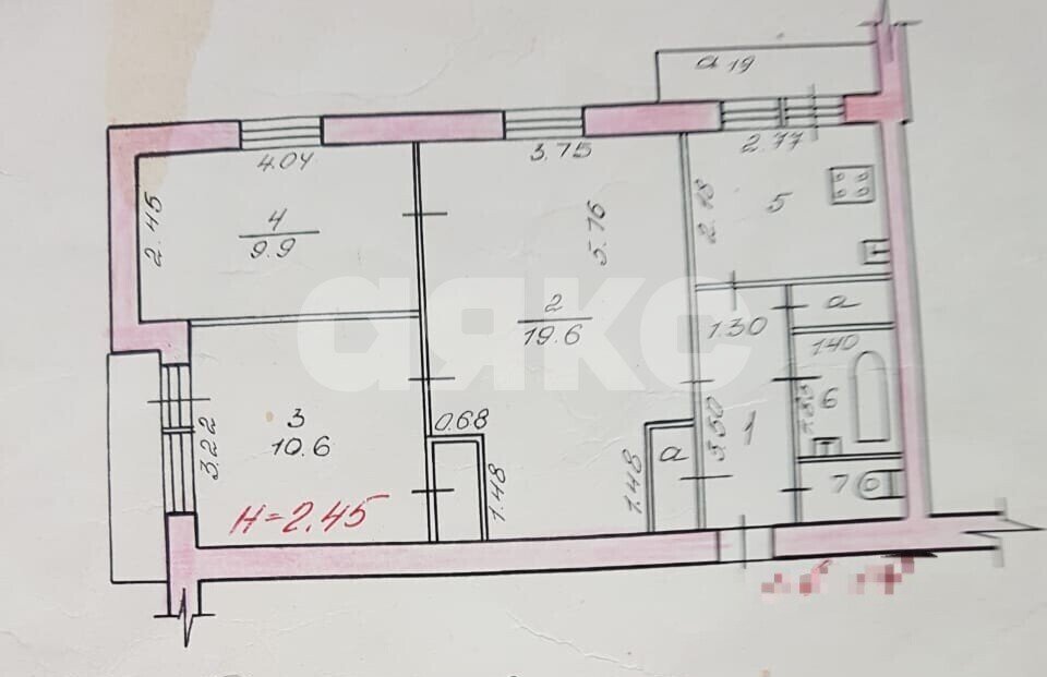 Фото №22: 3-комнатная квартира 56&nbsp;м², 6/12&nbsp;эт. - Волгоград, р. Центральный, пр-кт имени В.И. Ленина, 56