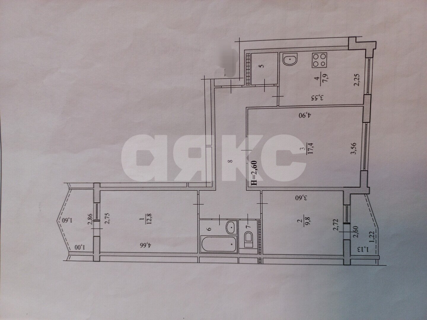 Фото №20: 3-комнатная квартира 64&nbsp;м², 8/9&nbsp;эт. - Волгоград, р. Краснооктябрьский, ул. Репина, 7