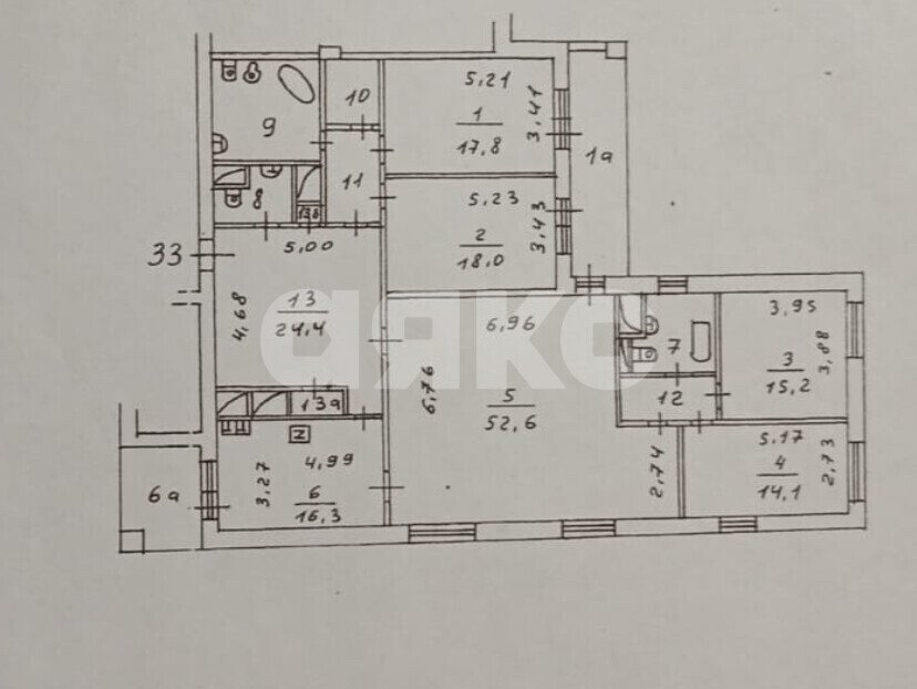 Фото №22: 5+-комнатная квартира 194&nbsp;м², 11/23&nbsp;эт. - Москва, пр-кт Ломоносовский, 7к5