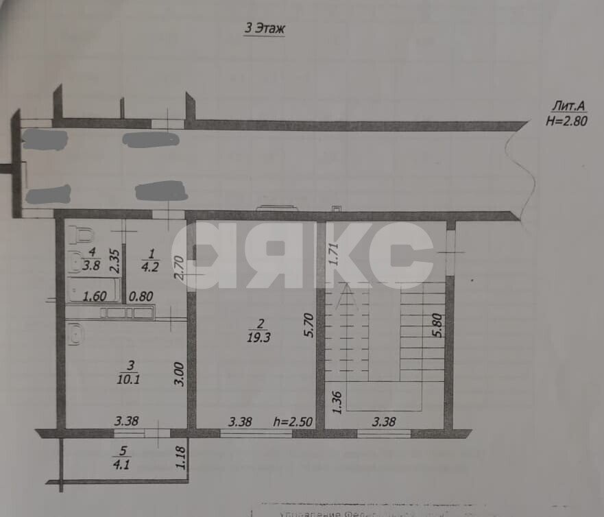 Фото №4: 1-комнатная квартира 37&nbsp;м², 3/5&nbsp;эт. - Джубга, мкр. Надежда, ул. Строителей, 2