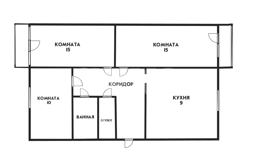 Фото №26: 3-комнатная квартира 61&nbsp;м², 3/5&nbsp;эт. - Геленджик, ул. Орджоникидзе, 5Б