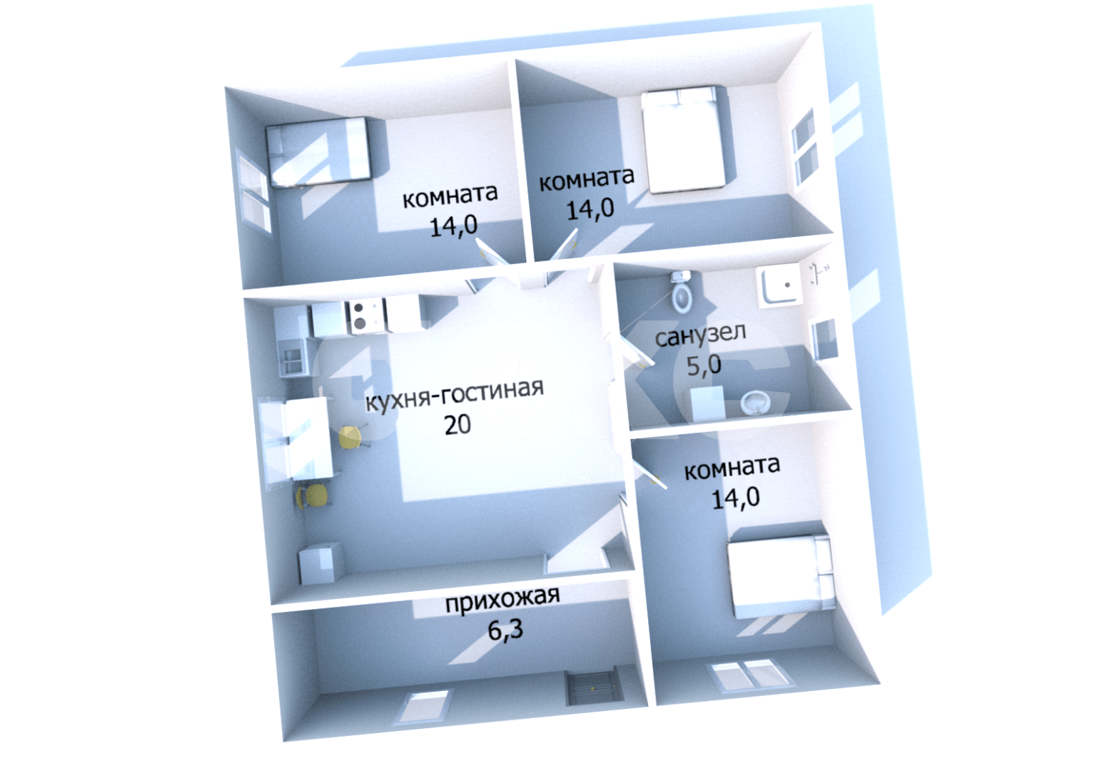 Фото №15: Дом 73&nbsp;м² + 4.5&nbsp;сот., 1&nbsp;эт. - Пятихатки, мкр. СНТ Лазурное