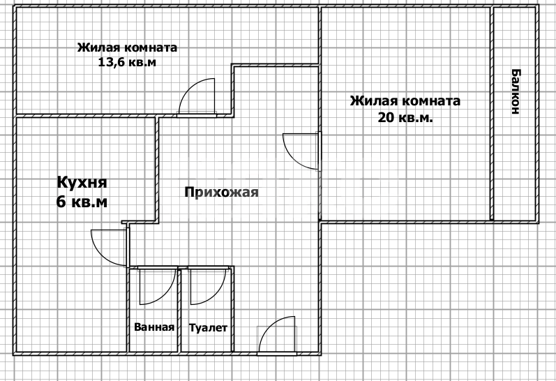 Фото №13: 2-комнатная квартира 48&nbsp;м², 2/5&nbsp;эт. - Майкоп, мкр. квартал Черёмушки, ул. Чкалова, 82