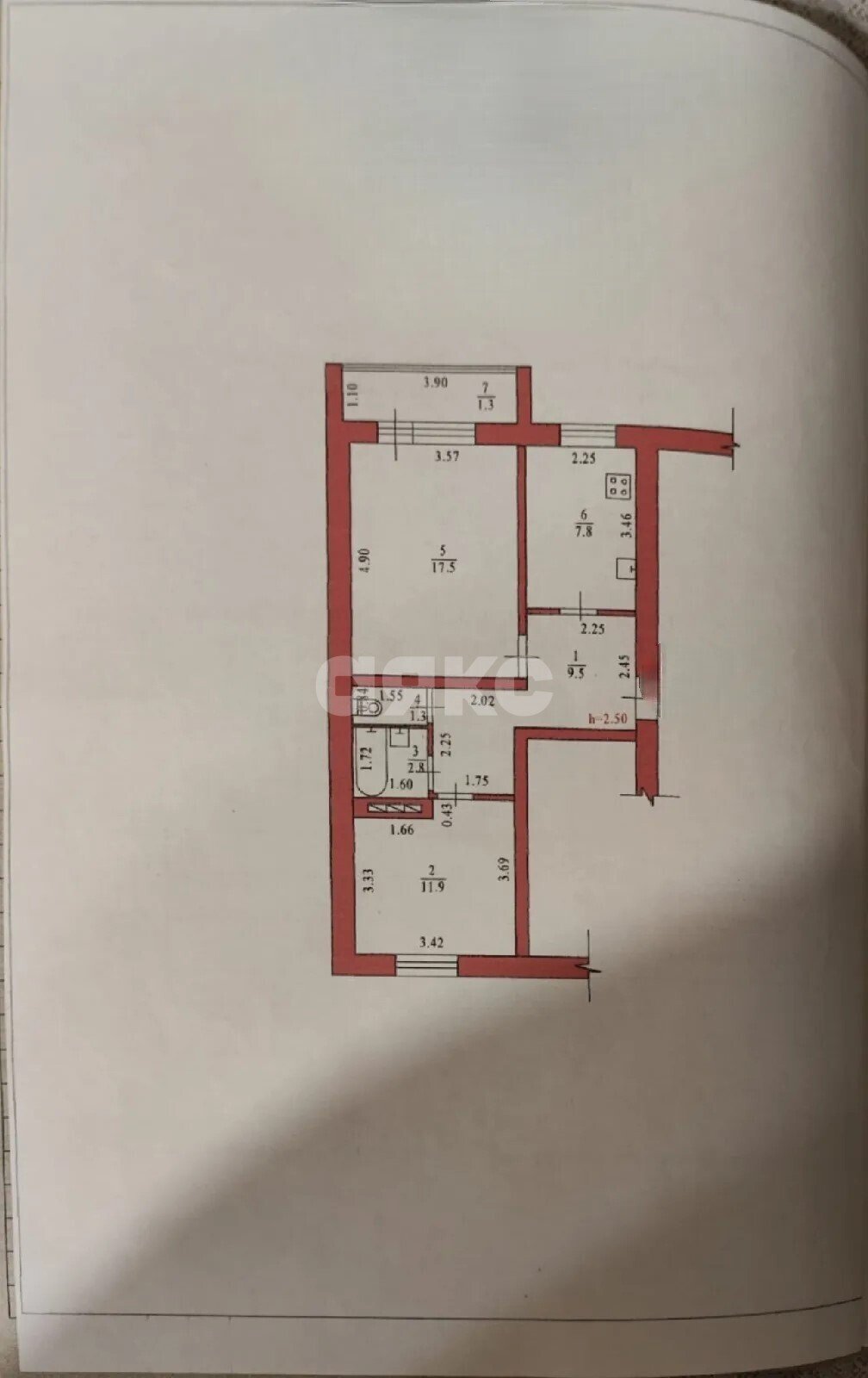 Фото №20: 2-комнатная квартира 52&nbsp;м², 3/5&nbsp;эт. - Горячий Ключ, мкр. Администрация, ул. Революции, 3