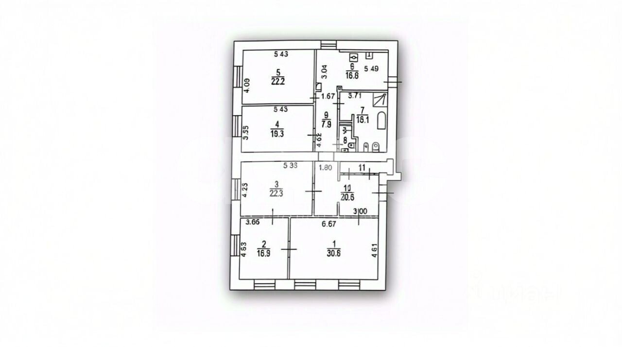 Фото №12: 5+-комнатная квартира 178&nbsp;м², 3/6&nbsp;эт. - Москва, б-р Чистопрудный, 14с3