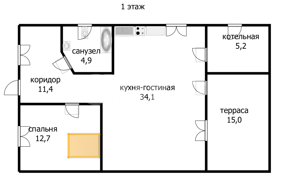 Фото №18: Дом 112&nbsp;м² + 6&nbsp;сот., 2&nbsp;эт. - Гостагаевская, ул. Комсомольская
