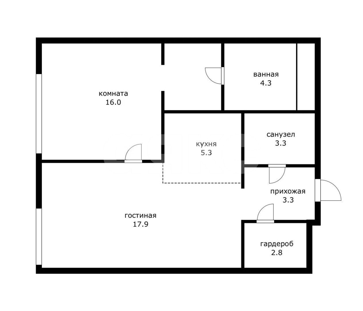 Фото №7: 2-комнатная квартира 52&nbsp;м², 2/19&nbsp;эт. - Москва, ул. Сколковское шоссе, 40к4