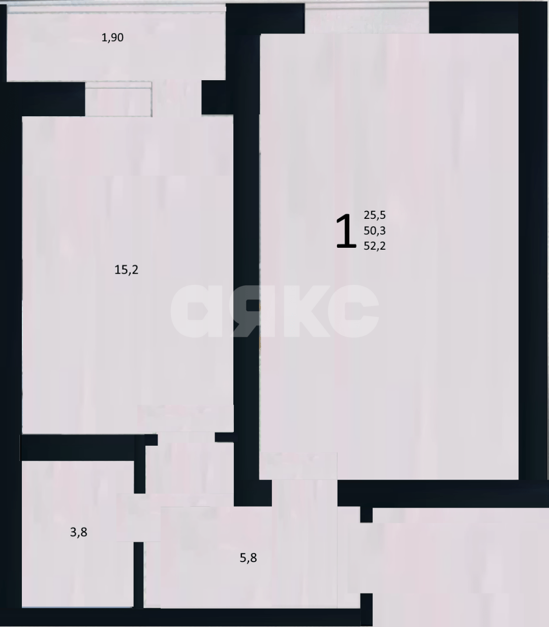 Фото №16: 1-комнатная квартира 50&nbsp;м², 1/6&nbsp;эт. - Горячий Ключ, мкр. Городская Больница, ул. Ярославского, 100В