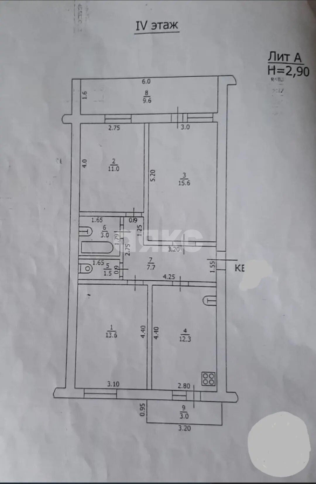 Фото №5: 3-комнатная квартира 62&nbsp;м², 4/5&nbsp;эт. - Джубга, ул. Новороссийское шоссе, 13