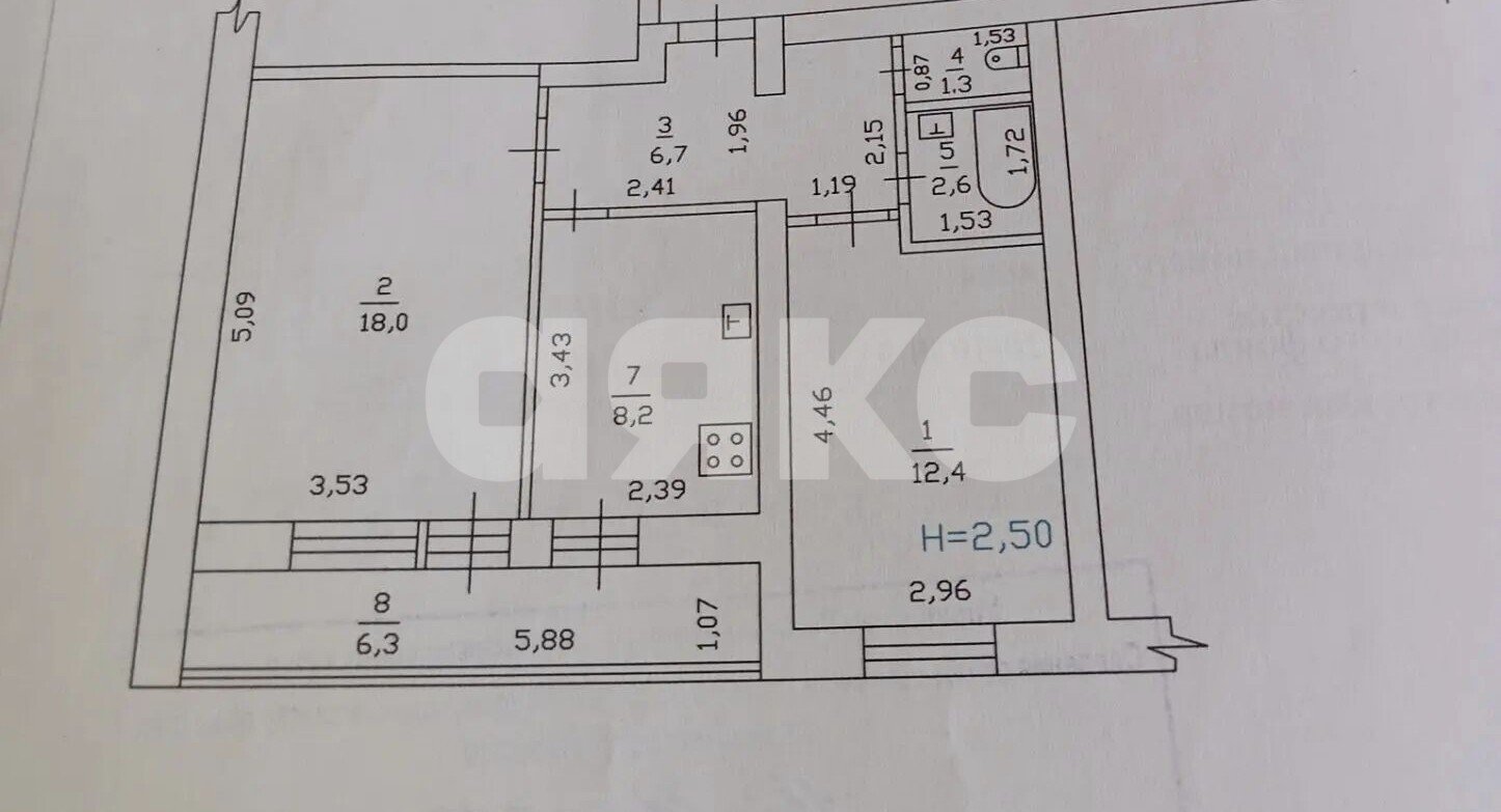 Фото №31: 2-комнатная квартира 50&nbsp;м², 8/9&nbsp;эт. - Горячий Ключ, мкр. Администрация, ул. Ленина, 179А