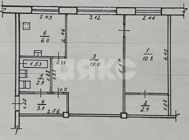 Фото №10: 2-комнатная квартира 44&nbsp;м², 1/5&nbsp;эт. - Волгоград, Кировский, мкр. Развилка, ул. Кирова, 140А