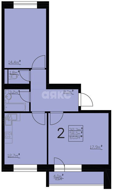 Фото №24: 2-комнатная квартира 59&nbsp;м², 2/3&nbsp;эт. - Раменское, мкр. жилой комплекс Берёзовая Роща, ул. Берёзовая Роща, 9