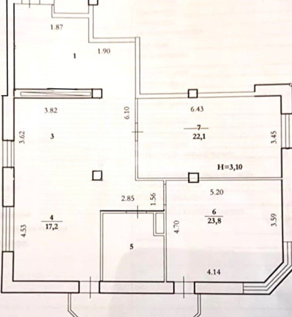 Фото №17: 3-комнатная квартира 111&nbsp;м², 2/4&nbsp;эт. - Волгоград, Дзержинский, мкр. ЖК Семь Ветров, ул. Космонавтов, 36