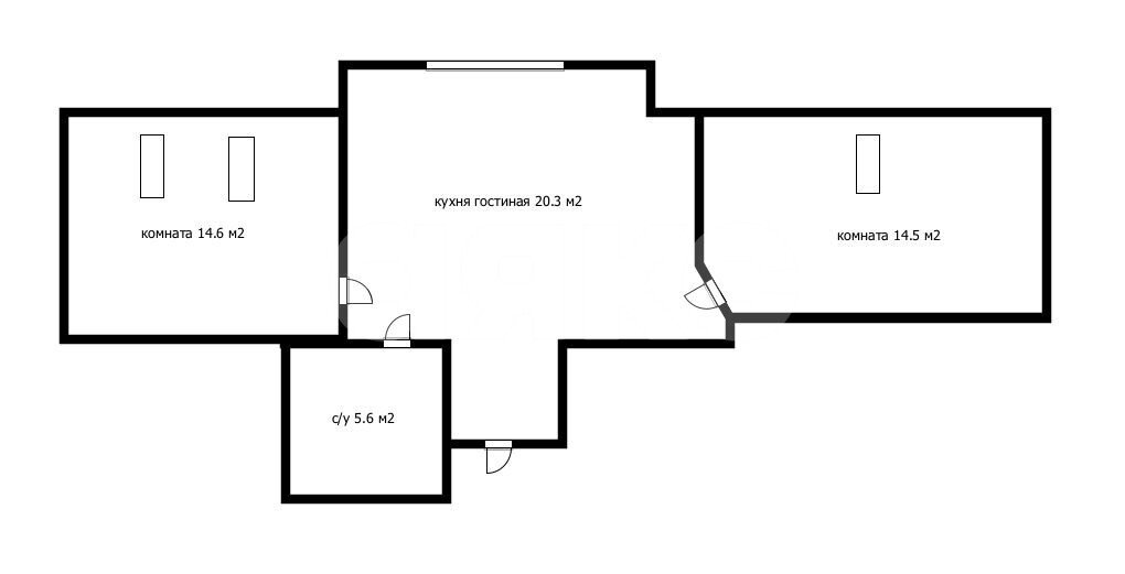 Фото №12: 2-комнатная квартира 57&nbsp;м², 7/7&nbsp;эт. - Геленджик, мкр. 5-й, ул. Херсонская, 70