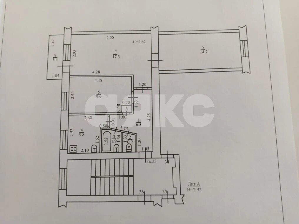 Фото №7: 3-комнатная квартира 56&nbsp;м², 4/5&nbsp;эт. - Кропоткин, мкр. Филипповка, ул. Мира, 121А