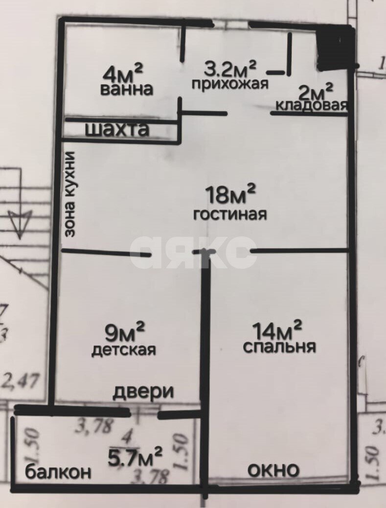 Фото №17: 2-комнатная квартира 50&nbsp;м², 2/6&nbsp;эт. - Геленджик, Толстый Мыс, мкр. ЖК Черноморский-2, ул. Крымская, 22к14