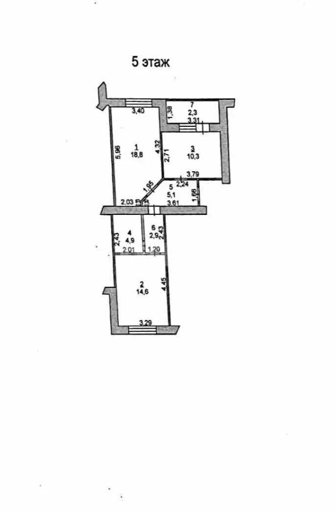 Фото №9: 2-комнатная квартира 60&nbsp;м², 5/6&nbsp;эт. - Батайск, мкр. жилой комплекс Парк Культуры, ул. Ленина, 168Г