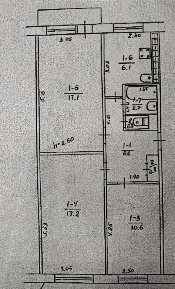 Фото №10: 3-комнатная квартира 61&nbsp;м², 5/5&nbsp;эт. - Мариуполь, р. Жовтневый, ул. Куприна, 9