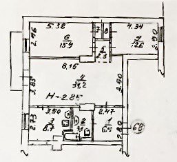Фото №13: 3-комнатная квартира 87&nbsp;м², 4/5&nbsp;эт. - Мариуполь, р. Жовтневый, пр-кт Ленина, 24