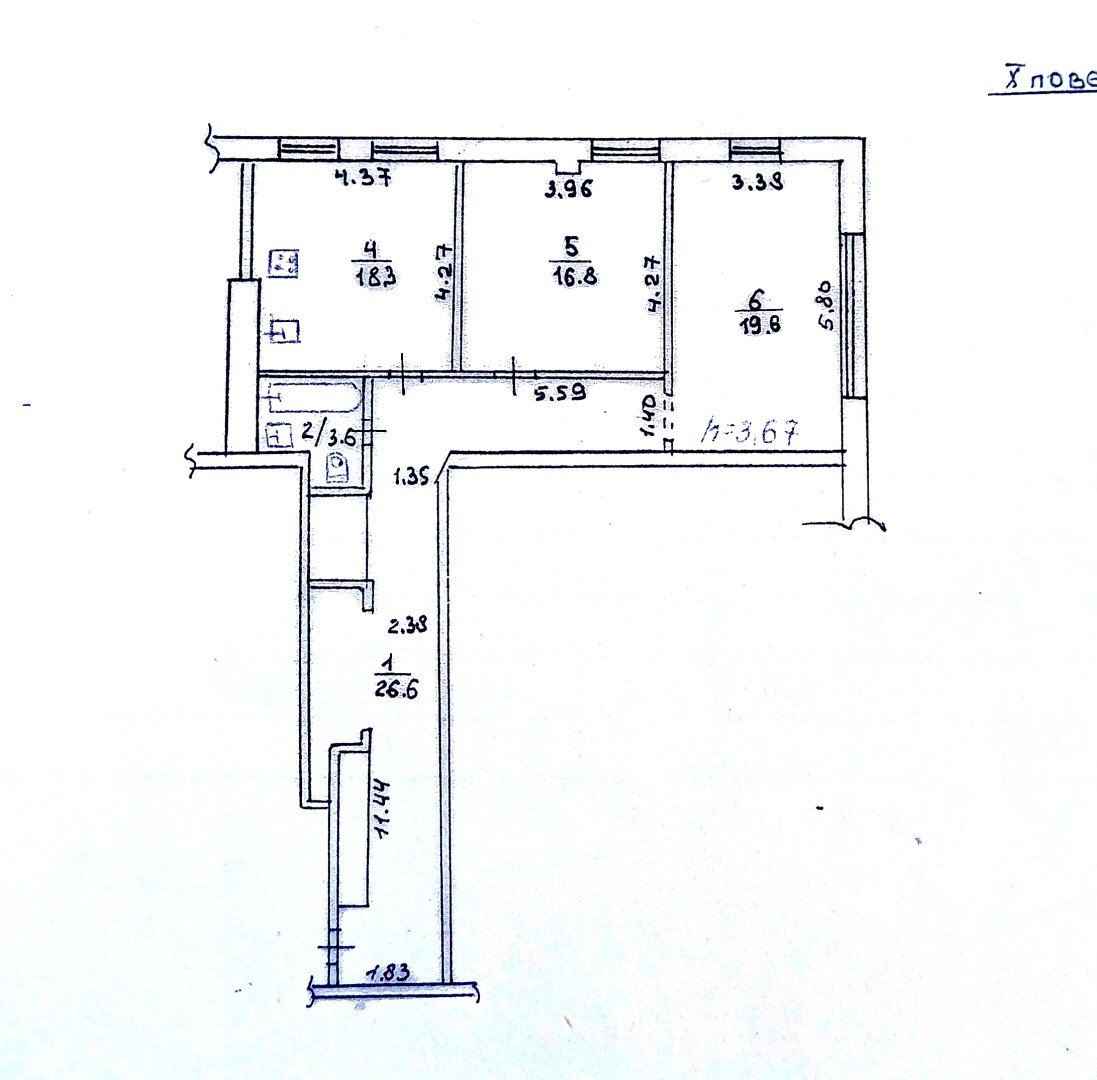 Фото №6: 2-комнатная квартира 84&nbsp;м², 10/10&nbsp;эт. - Мариуполь, р. Жовтневый, ул. Бахчиванджи, 5Б