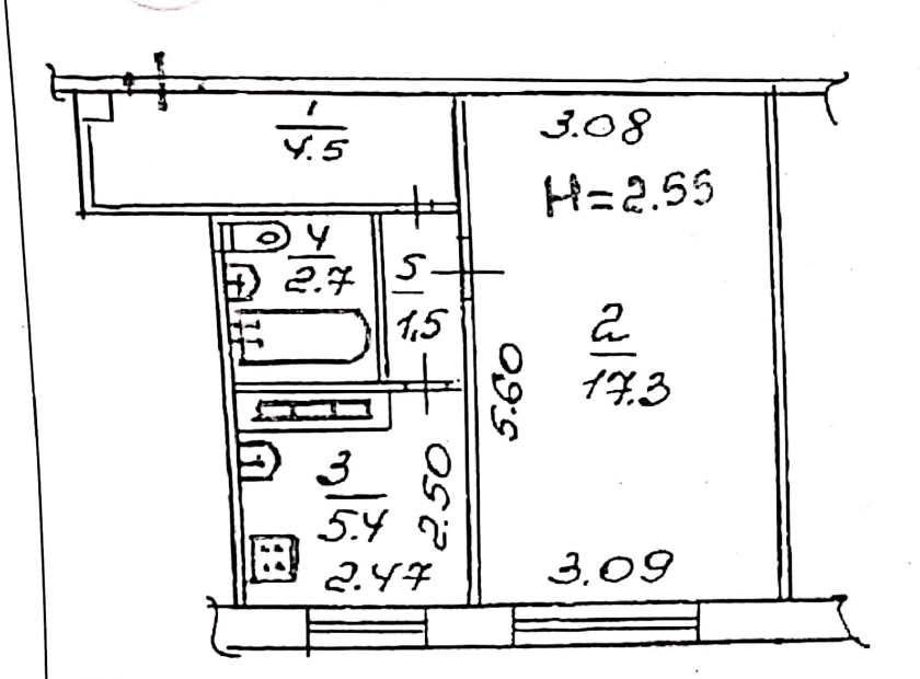 Фото №8: 1-комнатная квартира 31&nbsp;м², 1/5&nbsp;эт. - Мариуполь, р. Приморский, пр-кт Строителей, 35