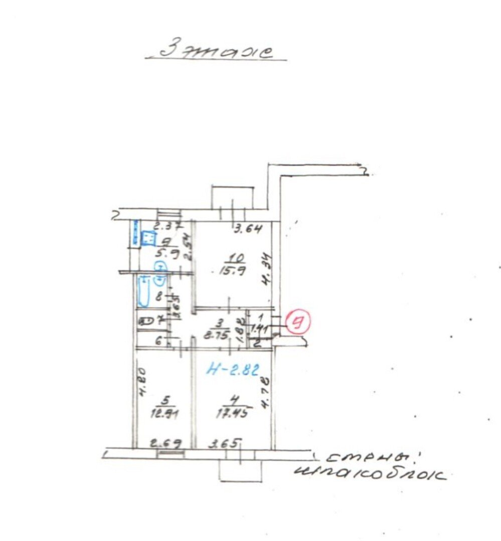 Фото №25: 3-комнатная квартира 69&nbsp;м², 3/3&nbsp;эт. - Мариуполь, Левобережный, мкр. 3-й участок, пр-кт Победы, 28