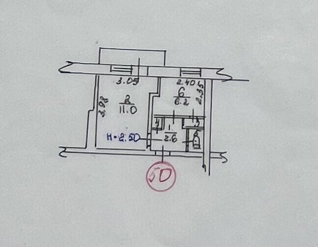 Фото №8: 2-комнатная квартира 22&nbsp;м², 5/5&nbsp;эт. - Мариуполь, Ильичёвский, мкр. 5-й, пр-кт Металлургов, 169