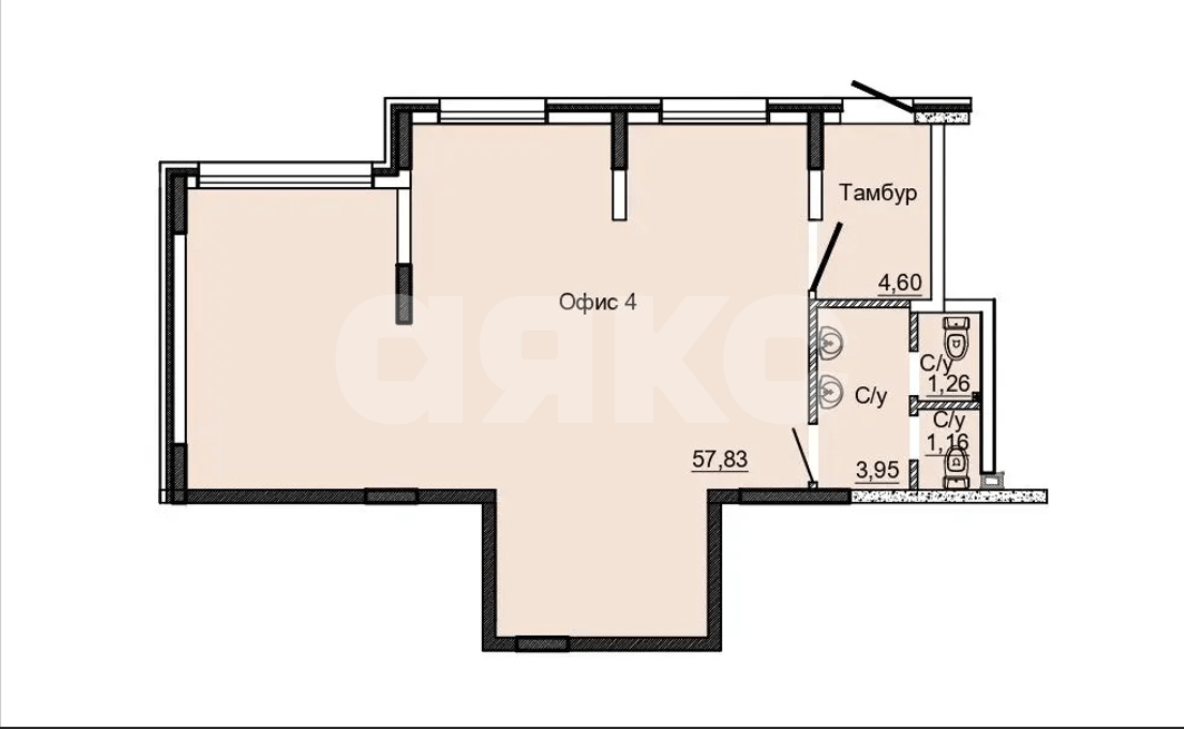 Фото №5: Коммерция 68&nbsp;м², 1/5&nbsp;эт. - Койсуг, п. коттеджный  Донской, 3