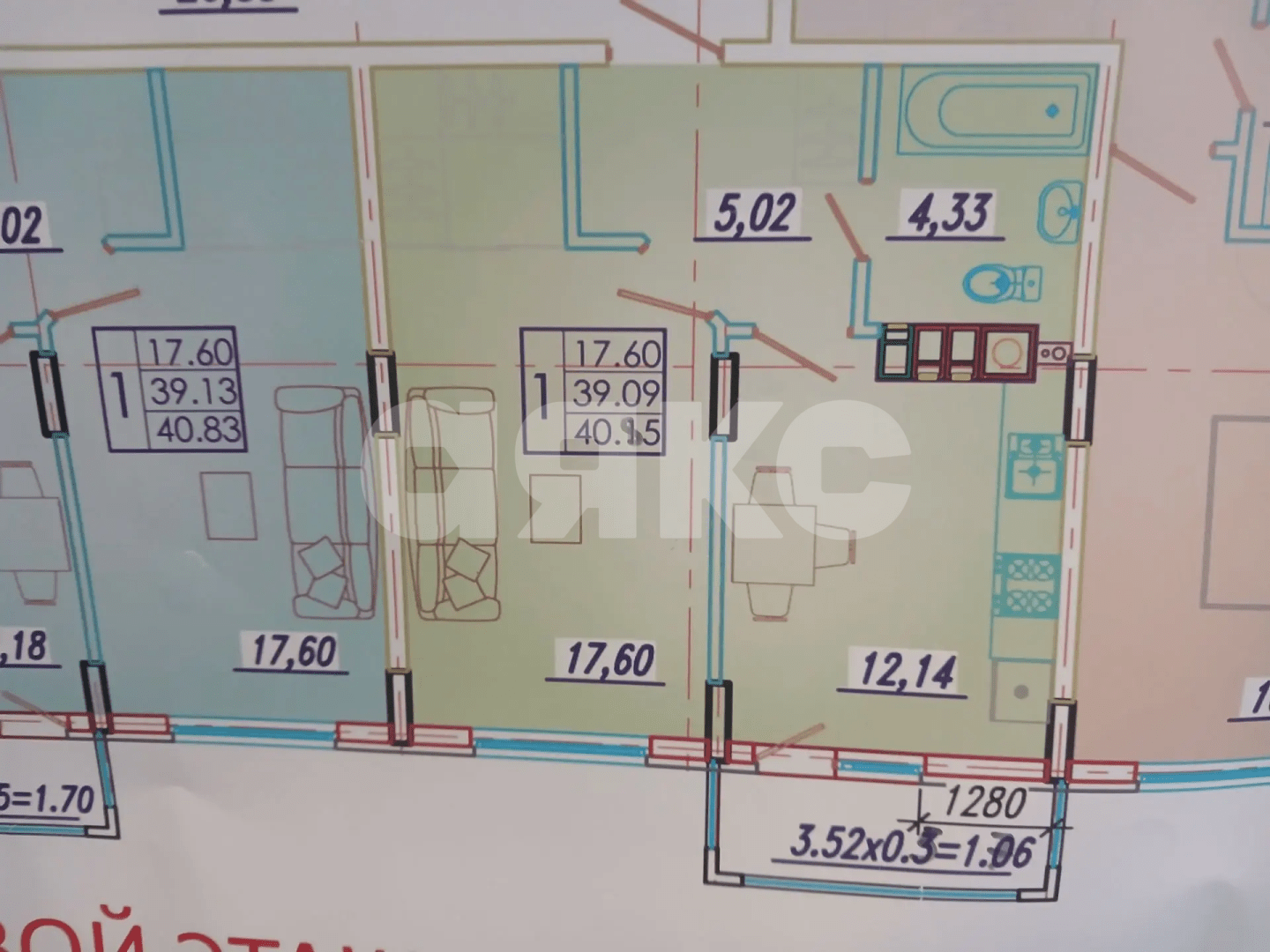 Фото №7: 1-комнатная квартира 40&nbsp;м², 4/7&nbsp;эт. - Геленджик, ул. Гоголя, 11