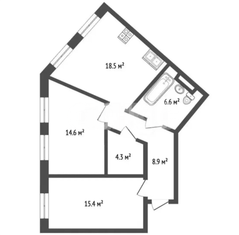 Фото №21: 2-комнатная квартира 70&nbsp;м², 8/8&nbsp;эт. - Анапа, Парковый, мкр. ЖК Времена Года, ул. Мирная, 29к6