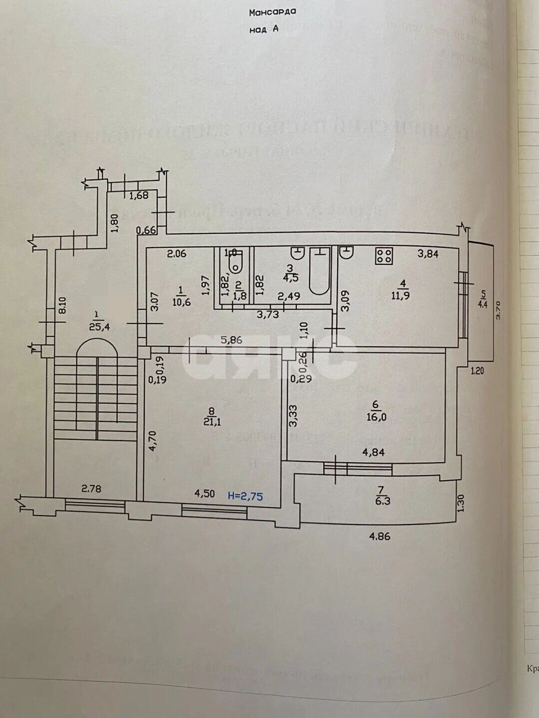 Фото №33: 2-комнатная квартира 66&nbsp;м², 6/6&nbsp;эт. - Горячий Ключ, мкр. Курортная Зона, пер. Пролетарский, 24Б