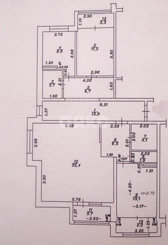 Фото №26: 3-комнатная квартира 104&nbsp;м², 6/6&nbsp;эт. - Анапа, мкр. ЖК Бельведер, ул. Таманская, 121к8