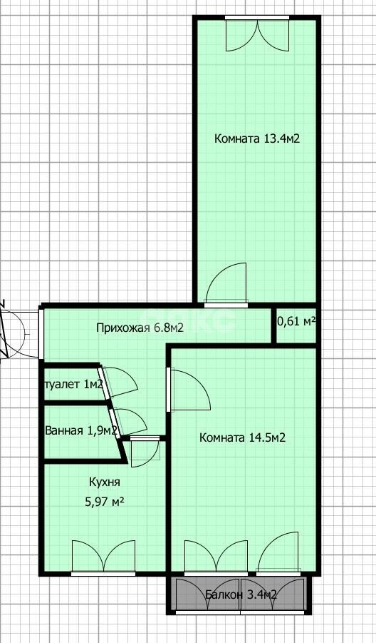 Фото №28: 2-комнатная квартира 44&nbsp;м², 5/5&nbsp;эт. - Анапа, ул. Ленина, 68А