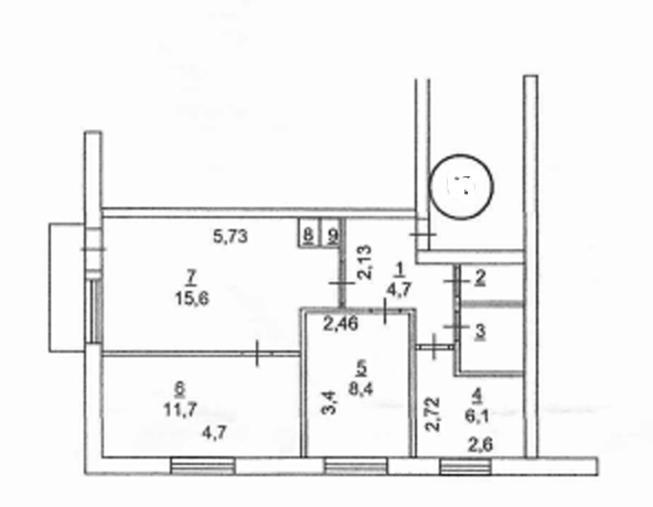 Фото №6: 3-комнатная квартира 51&nbsp;м², 4/5&nbsp;эт. - Мариуполь, р. Жовтневый, ул. Зелинского, 96