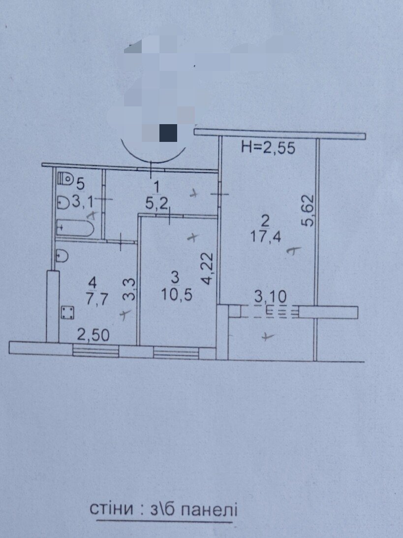 Фото №13: 2-комнатная квартира 46&nbsp;м², 7/9&nbsp;эт. - Мариуполь, Жовтневый, мкр. Западный, б-р Шевченко, 357