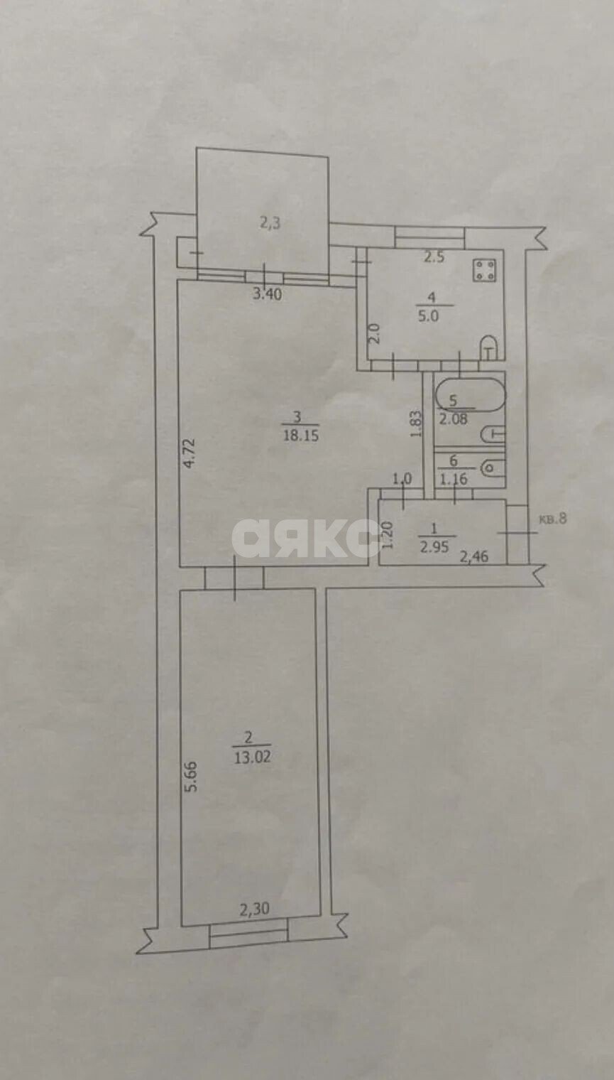 Фото №14: 2-комнатная квартира 42&nbsp;м², 2/5&nbsp;эт. - Туапсе, ул. Деповская, 10