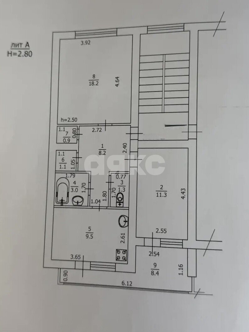 Фото №17: 2-комнатная квартира 53&nbsp;м², 2/5&nbsp;эт. - Туапсе, ул. Калараша, 31