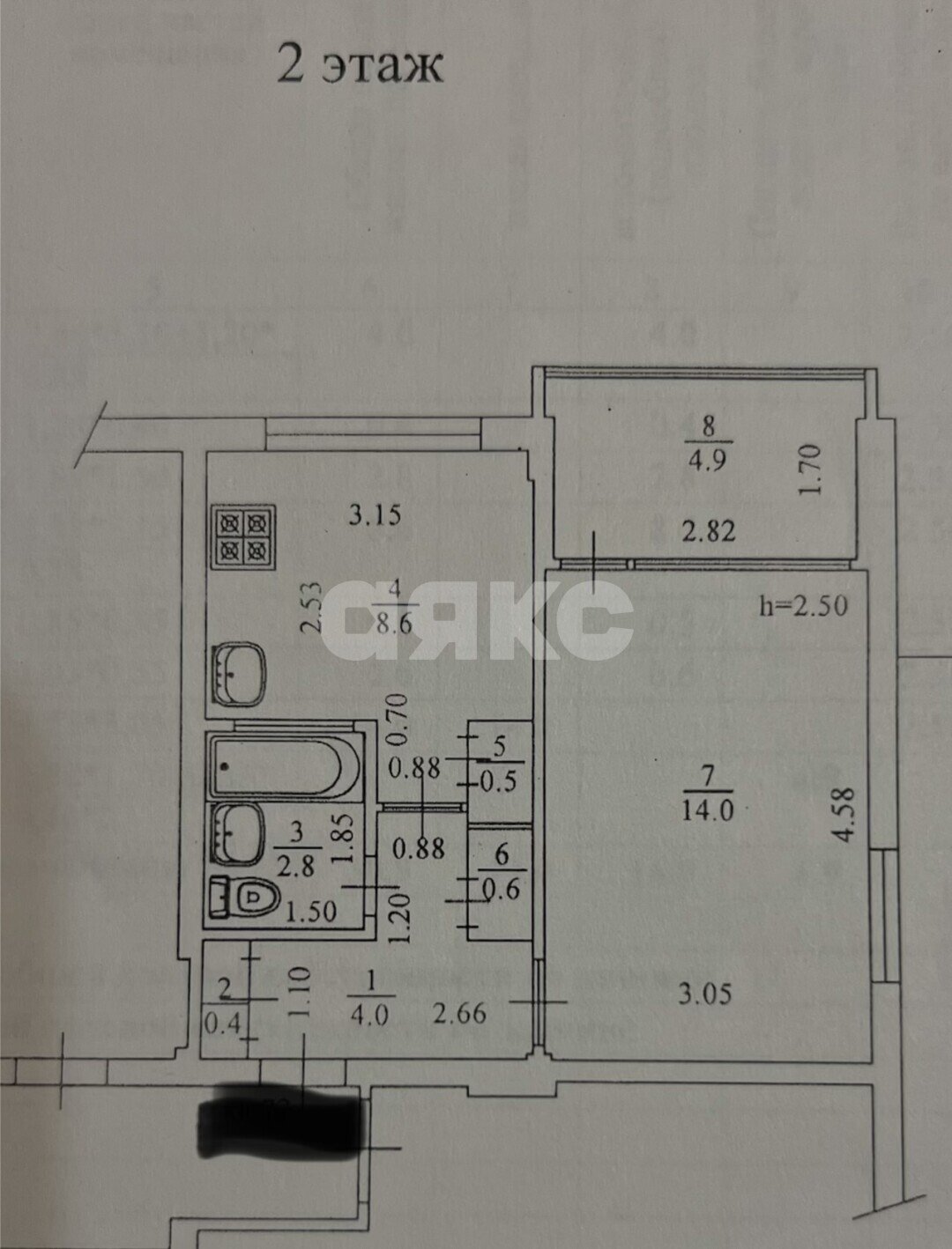 Фото №24: 1-комнатная квартира 35&nbsp;м², 2/5&nbsp;эт. - Сочи, Центральный, мкр. Завокзальный, ул. Туапсинская, 43