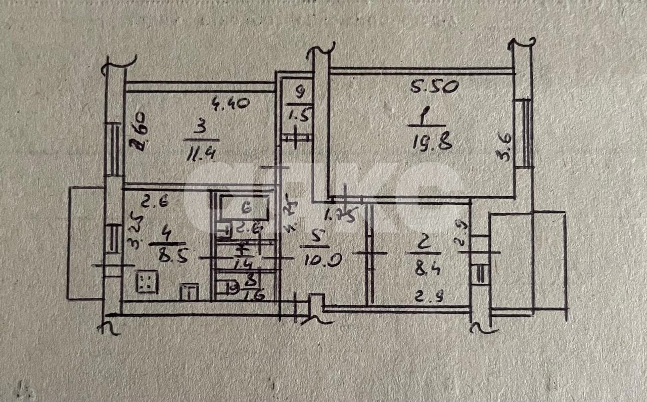 Фото №48: 3-комнатная квартира 68&nbsp;м², 1/5&nbsp;эт. - Кореновск, мкр. 2-й квартал, ул. Фрунзе, 33