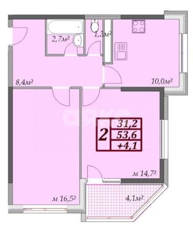 Фото №19: 2-комнатная квартира 57&nbsp;м², 12/13&nbsp;эт. - Анапа, Алексеевка, мкр. ЖК Лазурный, ул. Крестьянская, 27к1
