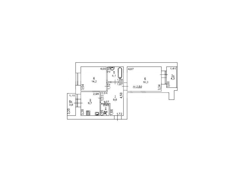 Фото №15: 2-комнатная квартира 63&nbsp;м², 6/10&nbsp;эт. - Ростов-на-Дону, Первомайский, мкр. Темерник, ул. Миронова, 12/4