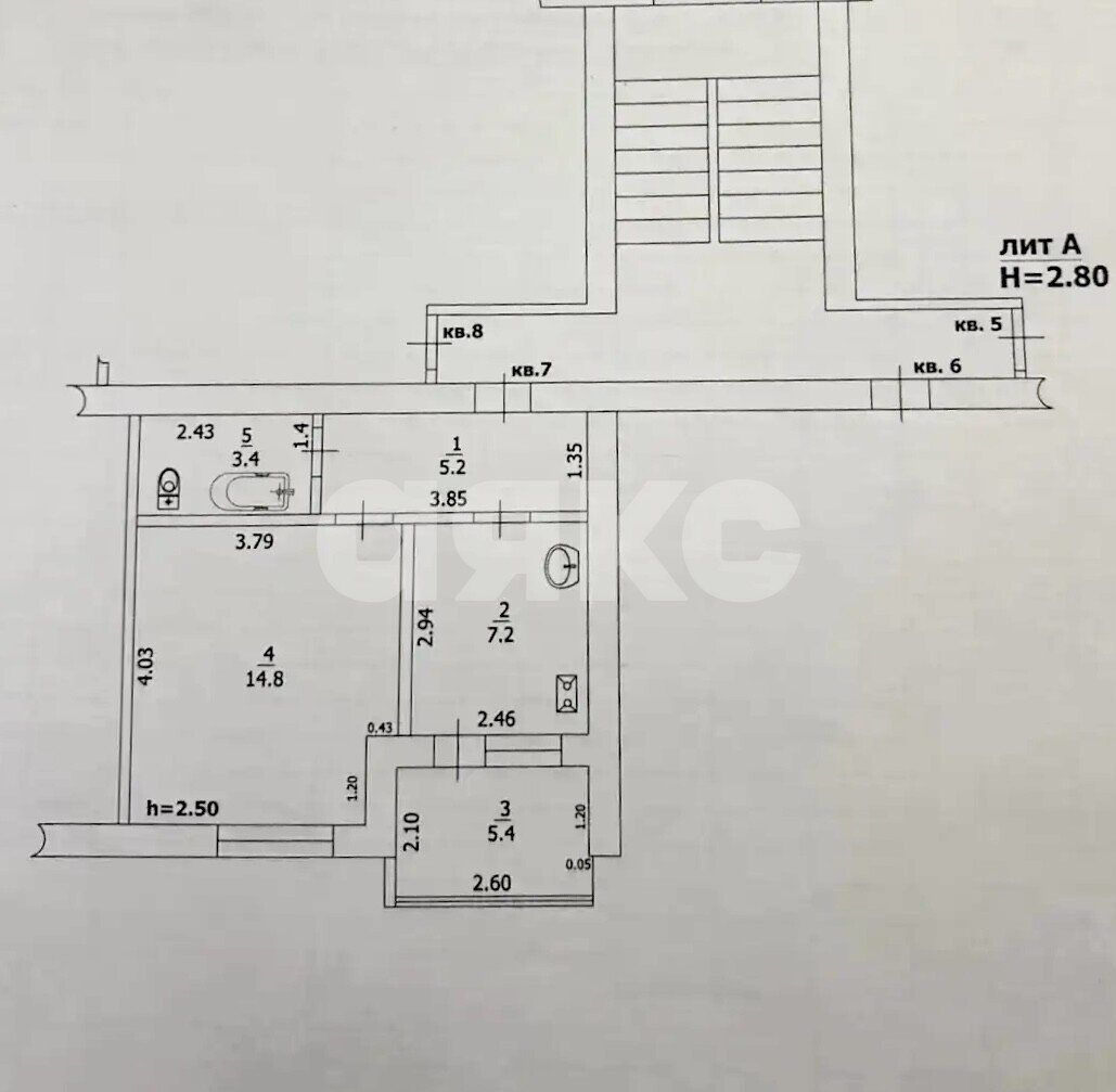 Фото №20: 1-комнатная квартира 30&nbsp;м², 2/5&nbsp;эт. - Шепси, ул. Садовая, 2