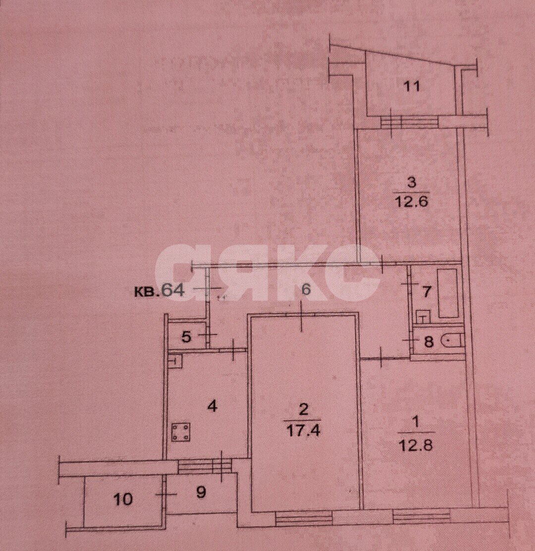 Фото №19: 3-комнатная квартира 69&nbsp;м², 8/9&nbsp;эт. - Воскресенск, мкр. Новлянский, ул. Западная, 9